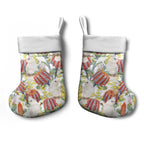 Little Corella Australia Cockatoo Christmas Stocking Cacatua Sanguinea Banksia Seamless White - Aussie Hoodie