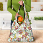Little Corella Australia Cockatoo Grocery Bag Cacatua Sanguinea Banksia Seamless White - Aussie Hoodie