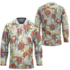 Little Corella Australia Cockatoo Hockey Jersey Cacatua Sanguinea Banksia Seamless White - Aussie Hoodie