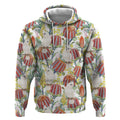 Little Corella Australia Cockatoo Hoodie Cacatua Sanguinea Banksia Seamless White - Aussie Hoodie