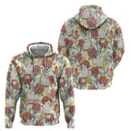 Little Corella Australia Cockatoo Hoodie Cacatua Sanguinea Banksia Seamless White - Aussie Hoodie