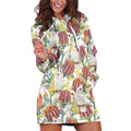 Little Corella Australia Cockatoo Hoodie Dress Cacatua Sanguinea Banksia Seamless White - Aussie Hoodie