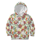 Little Corella Australia Cockatoo Kid Hoodie Cacatua Sanguinea Banksia Seamless White - Aussie Hoodie