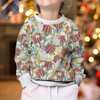 Little Corella Australia Cockatoo Kid Ugly Christmas Sweater Cacatua Sanguinea Banksia Seamless White - Aussie Hoodie