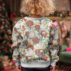 Little Corella Australia Cockatoo Kid Ugly Christmas Sweater Cacatua Sanguinea Banksia Seamless White - Aussie Hoodie