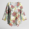 Little Corella Australia Cockatoo Kimono Sleeve Blouse Cacatua Sanguinea Banksia Seamless White - Aussie Hoodie