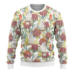 Little Corella Australia Cockatoo Ugly Christmas Sweater Cacatua Sanguinea Banksia Seamless White - Aussie Hoodie