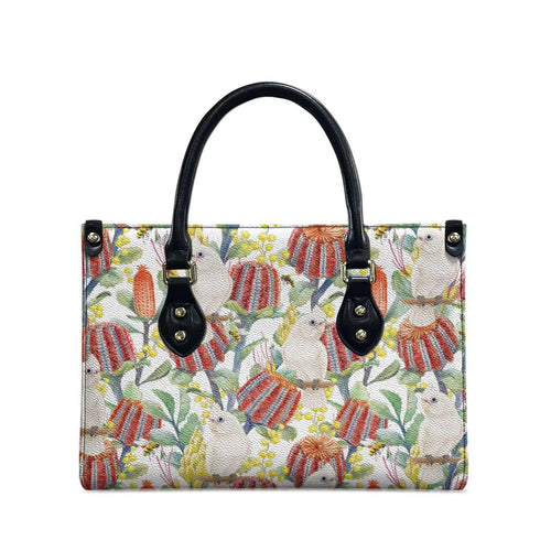Little Corella Australia Cockatoo Leather Bag Cacatua Sanguinea Banksia Seamless White - Aussie Hoodie