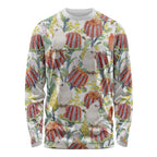 Little Corella Australia Cockatoo Long Sleeve Shirt Cacatua Sanguinea Banksia Seamless White - Aussie Hoodie