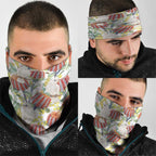 Little Corella Australia Cockatoo Neck Gaiter Cacatua Sanguinea Banksia Seamless White - Aussie Hoodie
