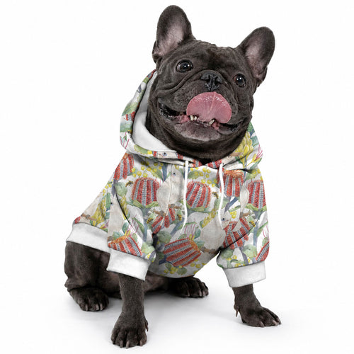 Little Corella Australia Cockatoo Pet Hoodie Cacatua Sanguinea Banksia Seamless White