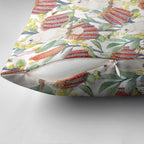 Little Corella Australia Cockatoo Pillow Cover Cacatua Sanguinea Banksia Seamless White - Aussie Hoodie