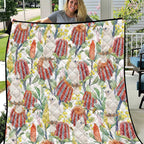 Little Corella Australia Cockatoo Quilt Cacatua Sanguinea Banksia Seamless White - Aussie Hoodie