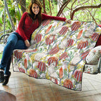Little Corella Australia Cockatoo Quilt Cacatua Sanguinea Banksia Seamless White - Aussie Hoodie