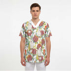 Little Corella Australia Cockatoo Scrub Top Cacatua Sanguinea Banksia Seamless White - Aussie Hoodie