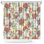 Little Corella Australia Cockatoo Shower Curtain Cacatua Sanguinea Banksia Seamless White - Aussie Hoodie