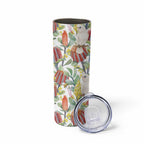 Little Corella Australia Cockatoo Skinny Tumbler Cacatua Sanguinea Banksia Seamless White - Aussie Hoodie