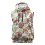 Little Corella Australia Cockatoo Sleeveless Hoodie Cacatua Sanguinea Banksia Seamless White - Aussie Hoodie