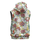 Little Corella Australia Cockatoo Sleeveless Hoodie Cacatua Sanguinea Banksia Seamless White - Aussie Hoodie