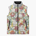 Little Corella Australia Cockatoo Sleeveless Puffer Jacket Cacatua Sanguinea Banksia Seamless White - Aussie Hoodie