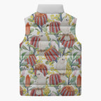 Little Corella Australia Cockatoo Sleeveless Puffer Jacket Cacatua Sanguinea Banksia Seamless White - Aussie Hoodie