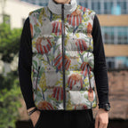 Little Corella Australia Cockatoo Sleeveless Puffer Jacket Cacatua Sanguinea Banksia Seamless White - Aussie Hoodie