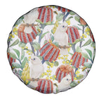 Little Corella Australia Cockatoo Spare Tire Cover Cacatua Sanguinea Banksia Seamless White - Aussie Hoodie