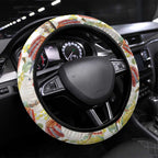 Little Corella Australia Cockatoo Steering Wheel Cover Cacatua Sanguinea Banksia Seamless White - Aussie Hoodie