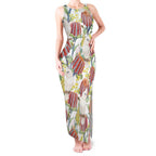Little Corella Australia Cockatoo Tank Maxi Dress Cacatua Sanguinea Banksia Seamless White - Aussie Hoodie