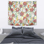 Little Corella Australia Cockatoo Tapestry Cacatua Sanguinea Banksia Seamless White - Aussie Hoodie