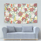 Little Corella Australia Cockatoo Tapestry Cacatua Sanguinea Banksia Seamless White - Aussie Hoodie