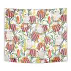 Little Corella Australia Cockatoo Tapestry Cacatua Sanguinea Banksia Seamless White - Aussie Hoodie