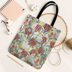 Little Corella Australia Cockatoo Tote Bag Cacatua Sanguinea Banksia Seamless White - Aussie Hoodie
