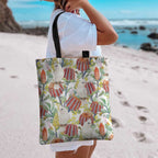 Little Corella Australia Cockatoo Tote Bag Cacatua Sanguinea Banksia Seamless White - Aussie Hoodie