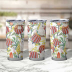 Little Corella Australia Cockatoo Tumbler Cup Cacatua Sanguinea Banksia Seamless White - Aussie Hoodie