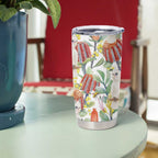 Little Corella Australia Cockatoo Tumbler Cup Cacatua Sanguinea Banksia Seamless White - Aussie Hoodie