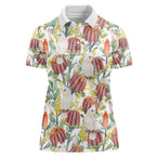 Little Corella Australia Cockatoo Women Polo Shirt Cacatua Sanguinea Banksia Seamless White - Aussie Hoodie