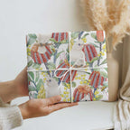Little Corella Australia Cockatoo Wrapping Paper Cacatua Sanguinea Banksia Seamless White - Aussie Hoodie