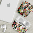 Little Corella Australia Cockatoo AirPods Case Cacatua Sanguinea Banksia Seamless Black - Aussie Hoodie