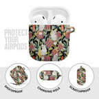 Little Corella Australia Cockatoo AirPods Case Cacatua Sanguinea Banksia Seamless Black - Aussie Hoodie