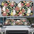 Little Corella Australia Cockatoo Auto Sun Shade Cacatua Sanguinea Banksia Seamless Black - Aussie Hoodie