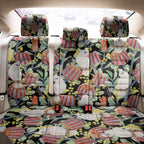 Little Corella Australia Cockatoo Back Car Seat Cover Cacatua Sanguinea Banksia Seamless Black - Aussie Hoodie