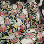 Little Corella Australia Cockatoo Back Car Seat Cover Cacatua Sanguinea Banksia Seamless Black - Aussie Hoodie