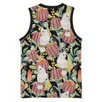 Little Corella Australia Cockatoo Basketball Jersey Cacatua Sanguinea Banksia Seamless Black - Aussie Hoodie
