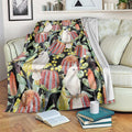 Little Corella Australia Cockatoo Blanket Cacatua Sanguinea Banksia Seamless Black - Aussie Hoodie