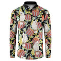 Little Corella Australia Cockatoo Button Sweatshirt Cacatua Sanguinea Banksia Seamless Black - Aussie Hoodie