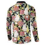 Little Corella Australia Cockatoo Button Sweatshirt Cacatua Sanguinea Banksia Seamless Black - Aussie Hoodie