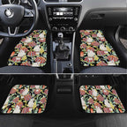 Little Corella Australia Cockatoo Car Mats Cacatua Sanguinea Banksia Seamless Black - Aussie Hoodie
