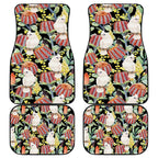 Little Corella Australia Cockatoo Car Mats Cacatua Sanguinea Banksia Seamless Black - Aussie Hoodie