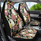 Little Corella Australia Cockatoo Car Seat Cover Cacatua Sanguinea Banksia Seamless Black - Aussie Hoodie
